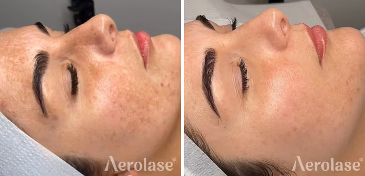 Aerolase Melasma Hyperpigmentation, before and after